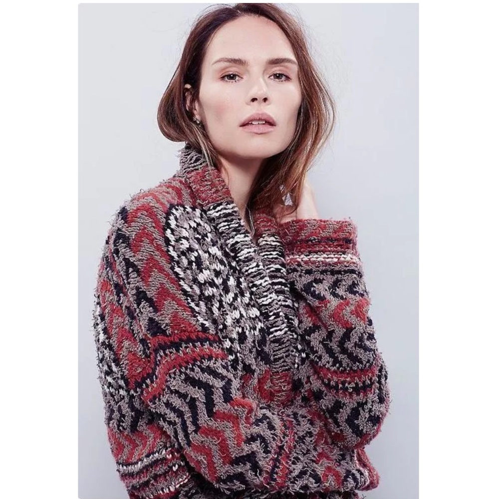 Free People Iona Long Belted Cardigan Duster Sweater